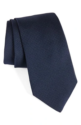 David Donahue Stripe Silk Tie in Midnight at Nordstrom, Size Regular