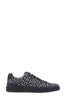 Balmain B-Court Monogram Low Top Sneaker Edk Noir/Ivoire at Nordstrom,