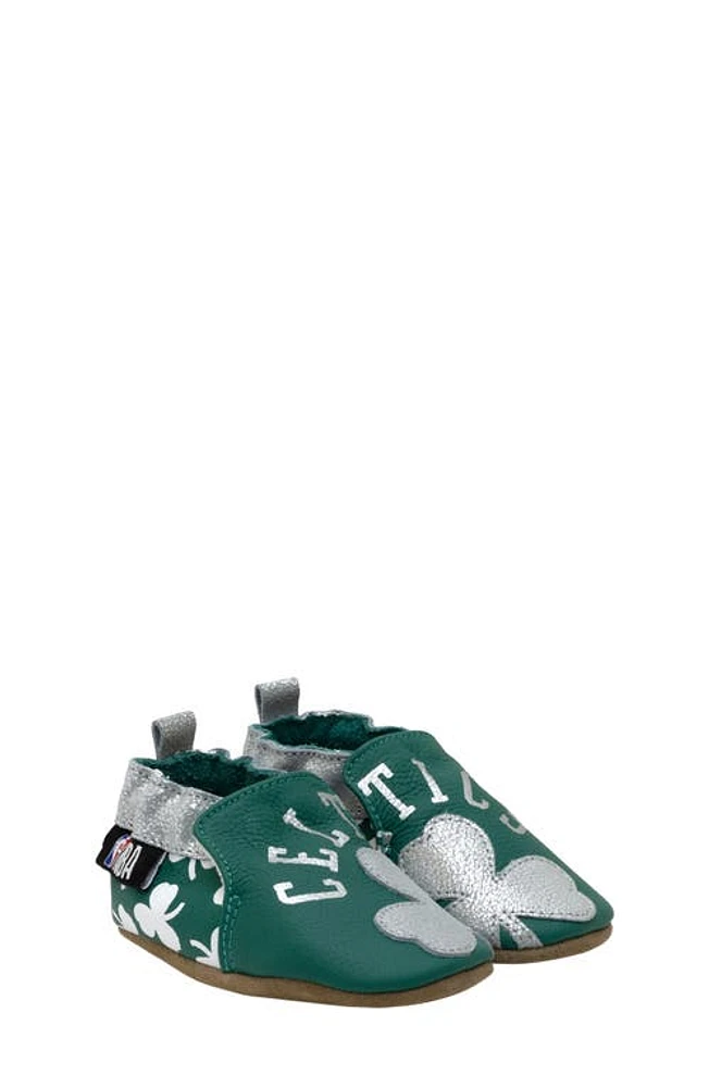 Robeez Boston Celtics Crib Shoe in Green at Nordstrom, Size 18-24 Months