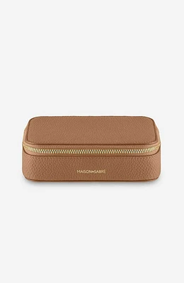 MAISON de SABRÉ Leather Jewellery Case in Sandstone Brown at Nordstrom