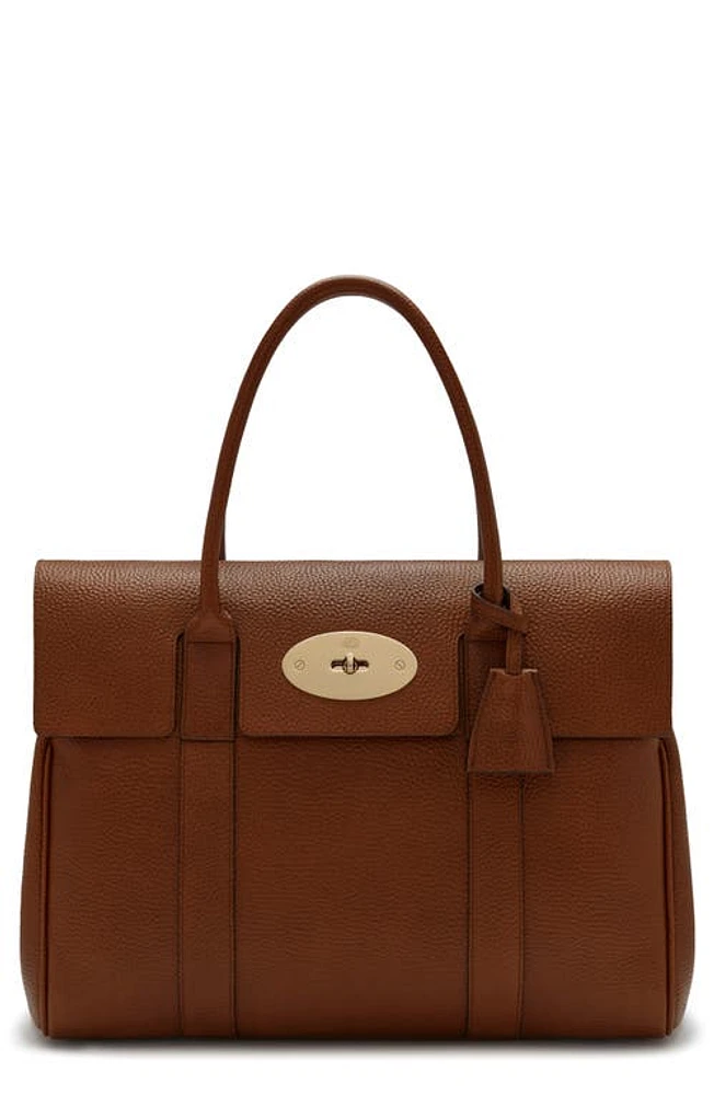 Mulberry Bayswater Grained Leather Satchel in Oak at Nordstrom