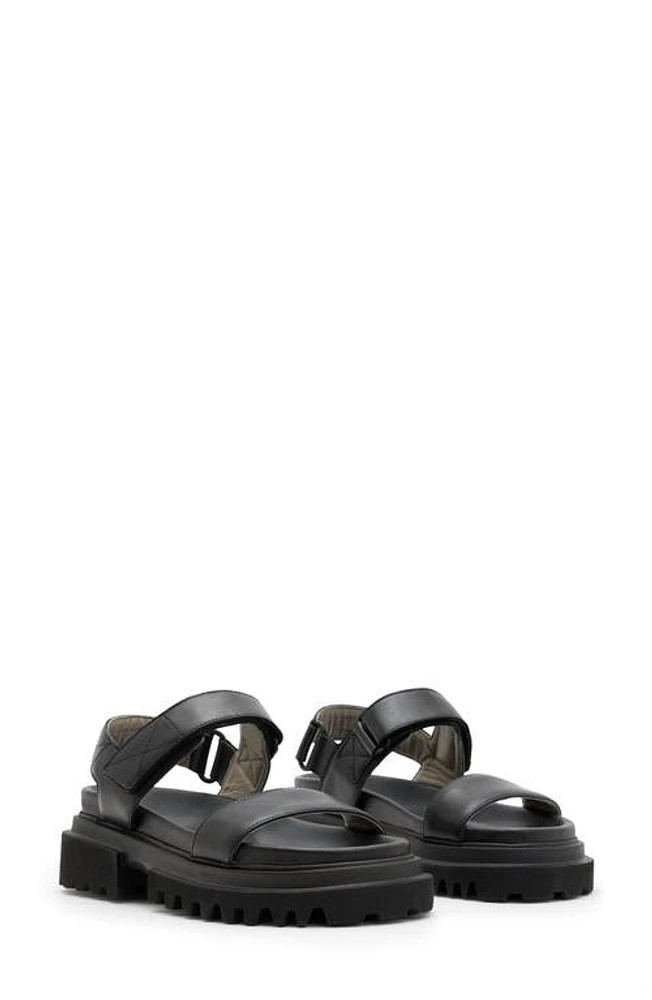 AllSaints Rory Ankle Strap Sandal in Black at Nordstrom, Size 11Us