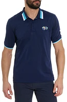 Robert Graham Skull Dice Embroidered Polo Navy at Nordstrom,