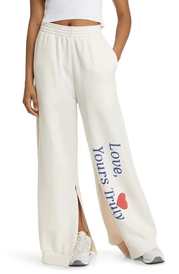 BOYS LIE Yours Truly Cotton Blend Sweatpants Sand at Nordstrom,