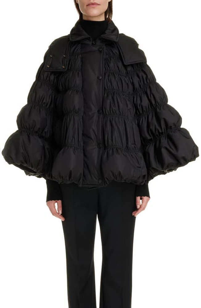 Chloé Quilted Bubble Hooded Down Puffer Coat Black at Nordstrom,