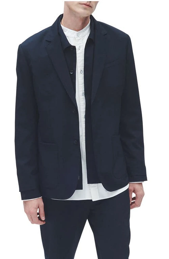 rag & bone Shift Relaxed Fit Wool Blend Sport Coat Navy at Nordstrom,