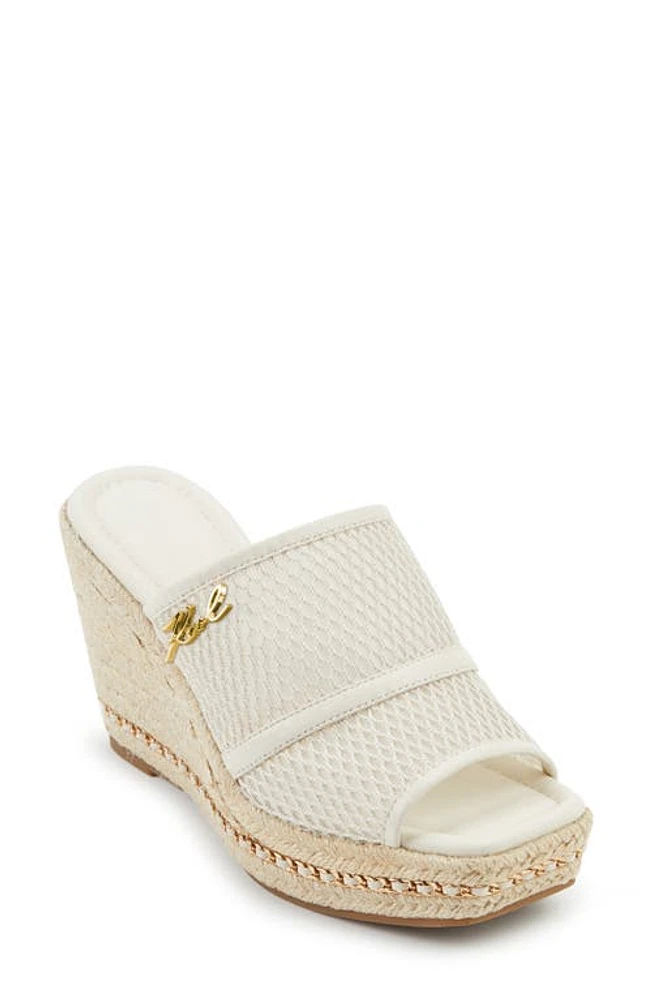 Karl Lagerfeld Paris Corissa Wedge Peep Toe Mule Ecru White at Nordstrom,