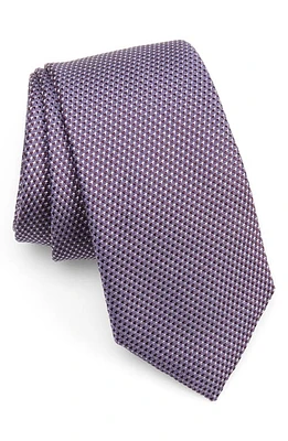 BOSS Micropattern Silk Tie in Bright Purple at Nordstrom