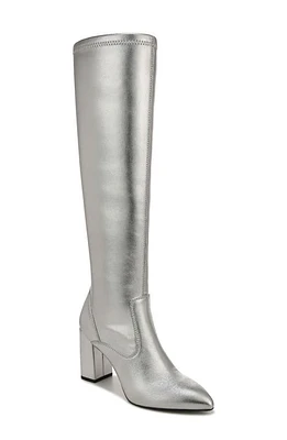 Franco Sarto Katherine Pointed Toe Knee High Boot Silver at Nordstrom,