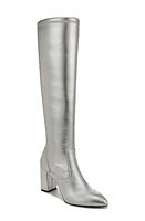 Franco Sarto Katherine Pointed Toe Knee High Boot Silver at Nordstrom,