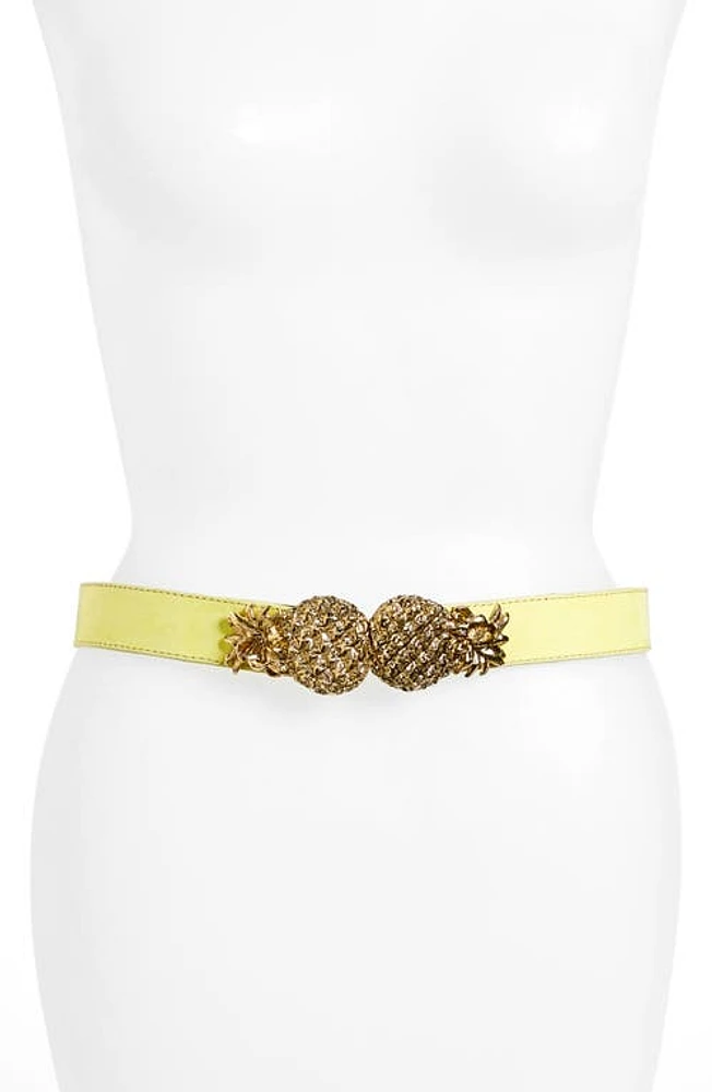 Raina Pina Leather Belt in Yellow at Nordstrom