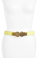 Raina Pina Leather Belt in Yellow at Nordstrom