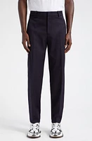 Moncler Virgin Wool Tapered Leg Pants Dark Navy Blue at Nordstrom, Us