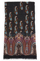 Etro Paisley Modal & Cashmere Scarf in Blue at Nordstrom