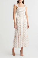 LoveShackFancy Guinevere Swiss Dot Maxi Sundress Cerise Pink at Nordstrom,