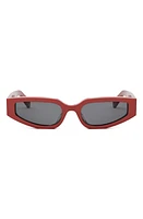 CELINE Triomphe 54mm Geometric Sunglasses in Shiny /Smoke at Nordstrom