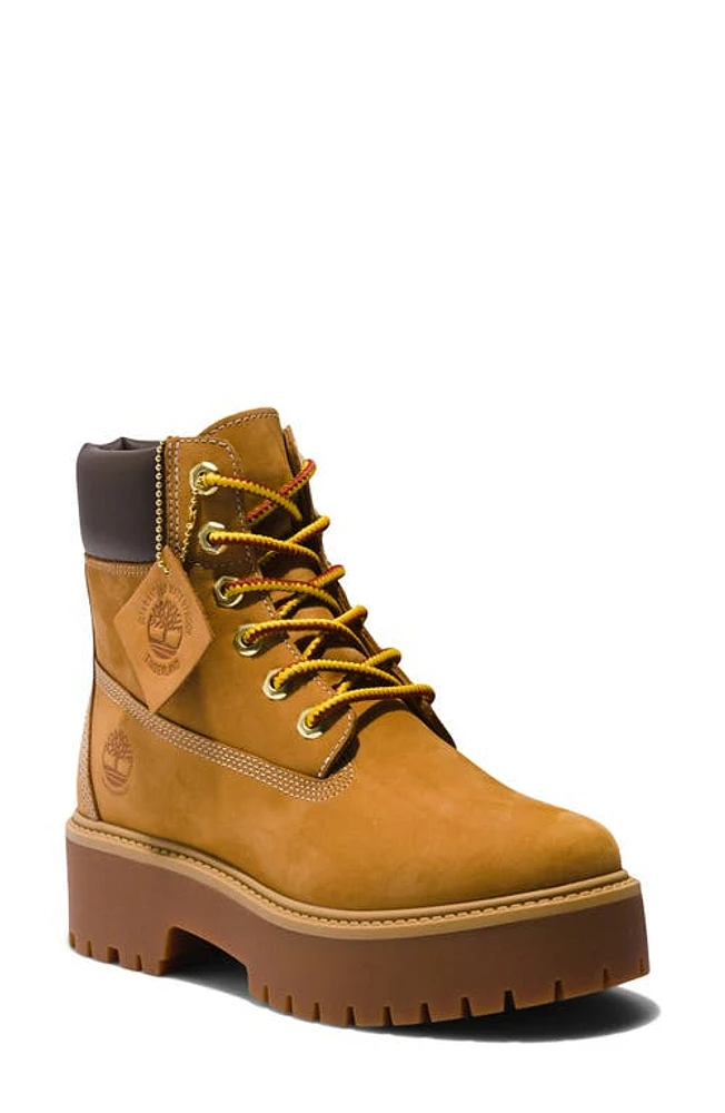 Timberland Stone Street Waterproof Platform Boot Wheat Nubuck at Nordstrom,