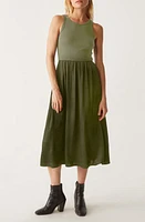 Michael Stars Bridgette Mixed Media Tank Midi Dress at Nordstrom,