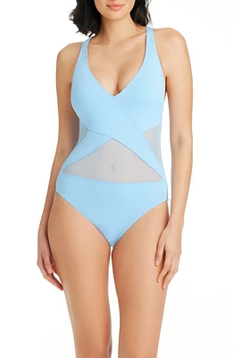 Rod Beattie Don't Mesh with Me Mio One-Piece Swimsuit Freshwater at Nordstrom,