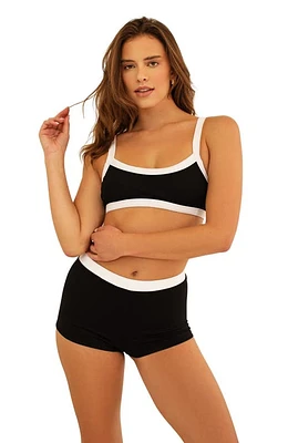 Dippin Daisys Farrah Elastic Waist Booty Short Black Rib at Nordstrom,