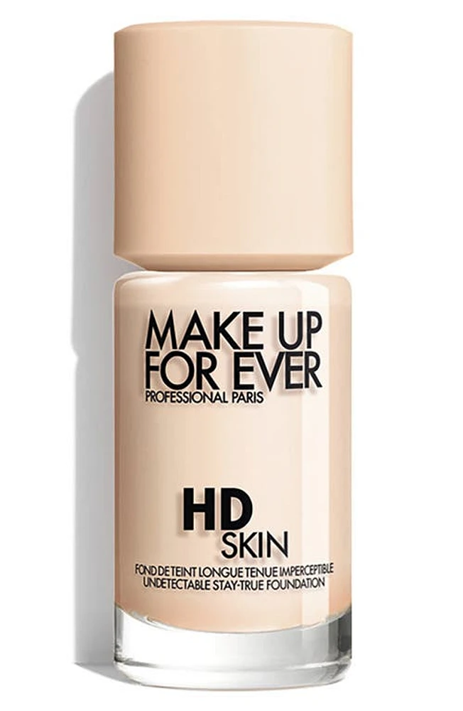 Make Up For Ever HD Skin Waterproof Natural Matte Foundation in 1N100 at Nordstrom, Size 1.01 Oz