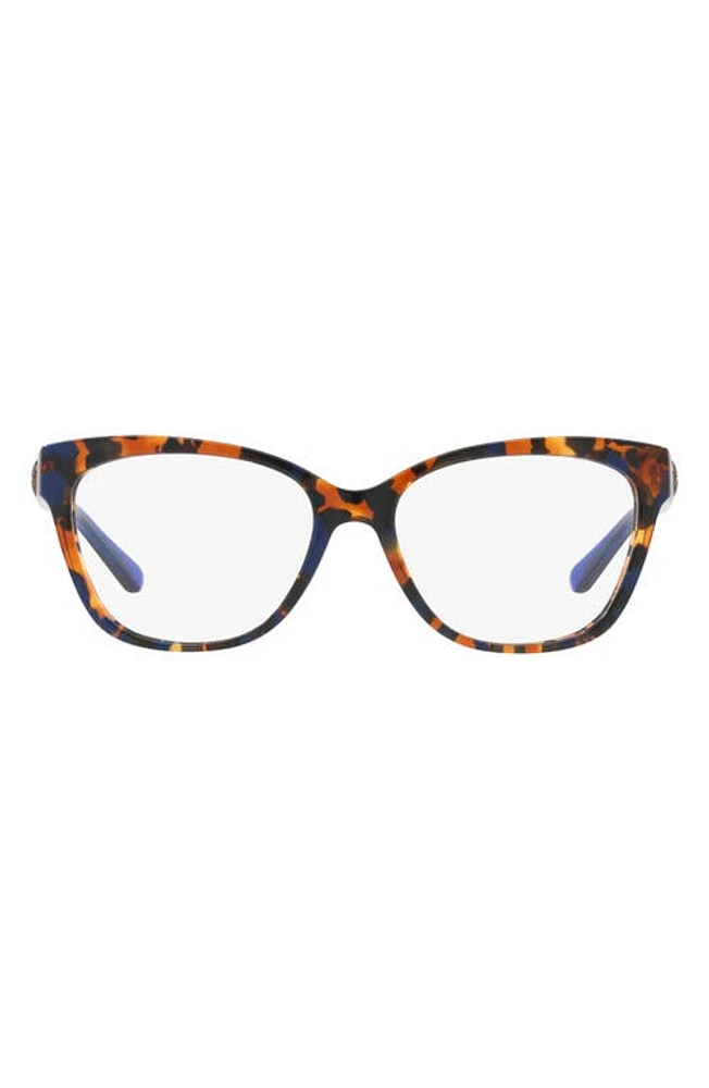 Tory Burch 51mm Optical Glasses in Blue Flake Tortoise at Nordstrom