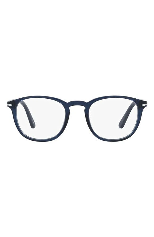 Persol 49mm Optical Glasses in Trans Blue at Nordstrom