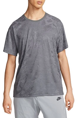 Nike Tech Jacquard T-Shirt in Iron Grey/Dark Smoke Grey at Nordstrom, Size X-Large