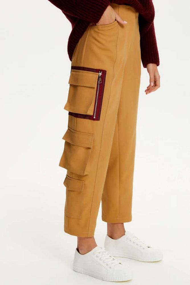 Nocturne Cargo Pocket Pants in Camel at Nordstrom