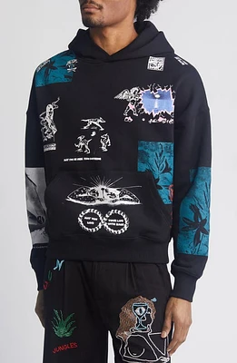 JUNGLES Test Print Graphic Hoodie Black at Nordstrom,