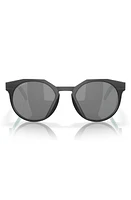 Oakley HSTN 52mm Polarized Round Sunglasses in Shiny Black at Nordstrom