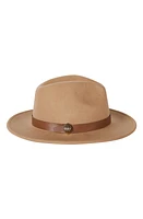 Kurt Geiger London Felted Wool Fedora in Camel at Nordstrom