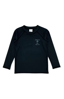 Feather 4 Arrow Kids' Fin Long Sleeve Rashguard in Black at Nordstrom, Size 8