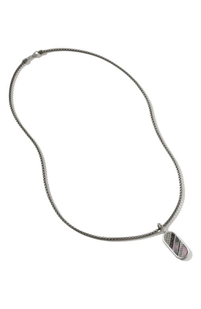 John Hardy Classic Chain Mixed Stone Pendant Necklace in Black at Nordstrom, Size 22