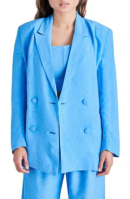 Steve Madden Baldwin Oversize Double Breasted Blazer in Indigo at Nordstrom, Size Medium