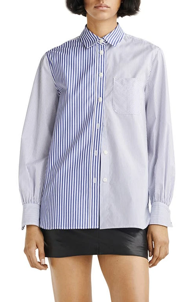 rag & bone Maxine Multistripe Shirt Blumlti at Nordstrom,