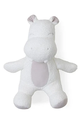 barefoot dreams CozyChic Sleepy Hippo Buddy Stuffed Animal in Pearl/Stone at Nordstrom