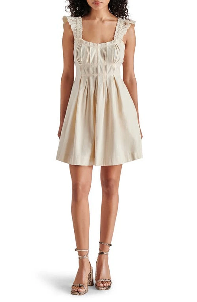 Steve Madden Harmony Pintuck Minidress Oatmeal at Nordstrom,