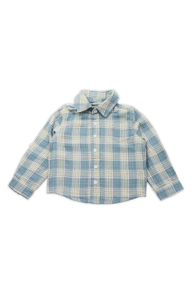 THOUGHTFULLY HOODED Kid's Print Button-Up Shirt & Two Hoods Set Plaid at Nordstrom,