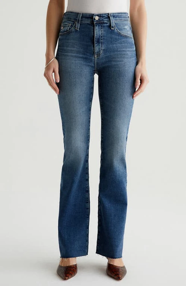 AG Farrah High Waist Fray Hem Bootcut Jeans 14 Years Picturesque at Nordstrom,