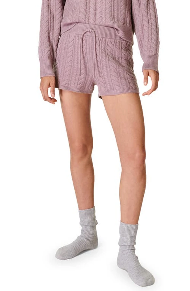 Sweaty Betty Cable Recycled Cashmere Blend Shorts Dusk Pink at Nordstrom,