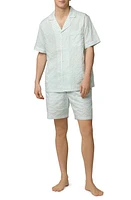 BedHead Pajamas Stripe Organic Cotton Short Mint 3D at Nordstrom,