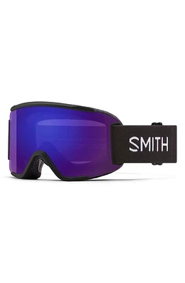 Smith Squad 180mm ChromaPop Snow Goggles in Black /Violet Mirror at Nordstrom