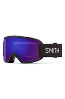 Smith Squad 180mm ChromaPop Snow Goggles in Black /Violet Mirror at Nordstrom