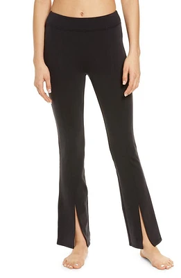 Alo Airbrush High Waist Split Hem 7/8 Leggings in Black at Nordstrom, Size X-Small