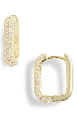 SHYMI Pavé Box Hoop Earrings in Gold at Nordstrom