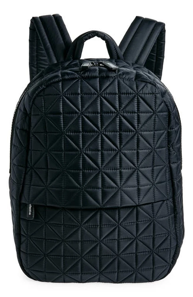 VeeCollective Vee Water Repellent Quilted Nylon Backpack in Black at Nordstrom