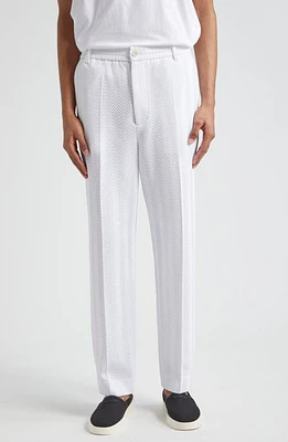 Missoni Zigzag Jacquard Straight Leg Pants Bright White at Nordstrom, Us