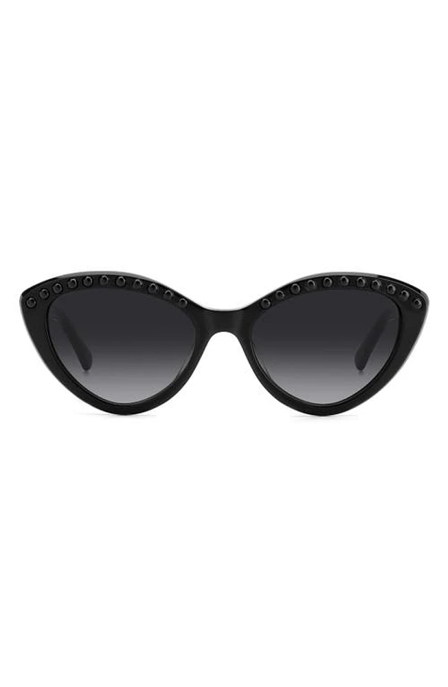 Kate Spade New York junigspear 55mm gradient cat eye sunglasses in Black/Grey Shaded at Nordstrom