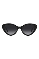 Kate Spade New York junigspear 55mm gradient cat eye sunglasses in Black/Grey Shaded at Nordstrom